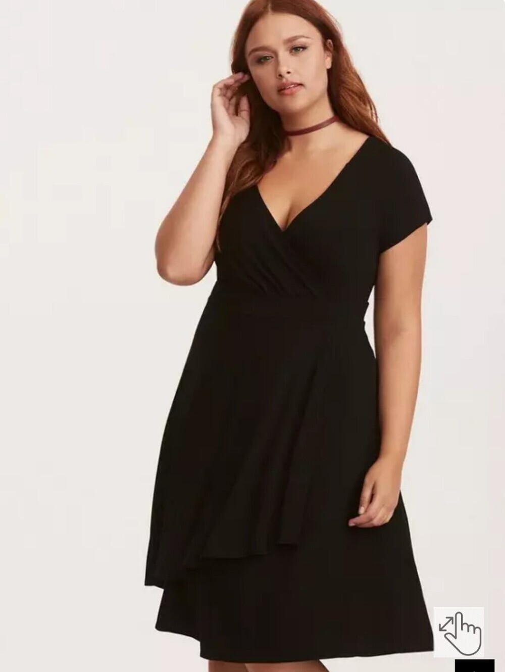 Torrid Black Jersey Faux Wrap Dress Women's Size 4X